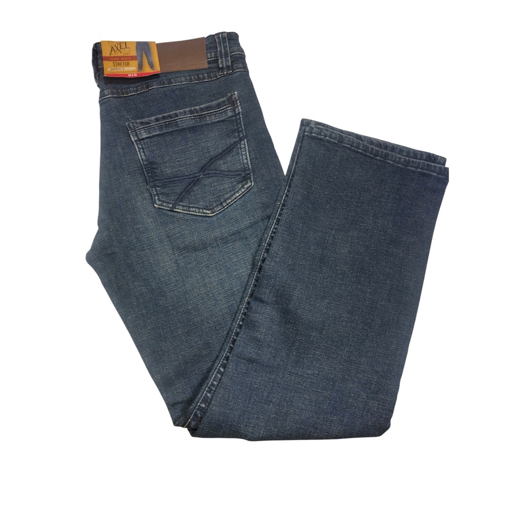 TK Axel Mens Slim Boot Stretch Jeans Dark Wash Denim Pants 34x32 AXMB0027-BUH